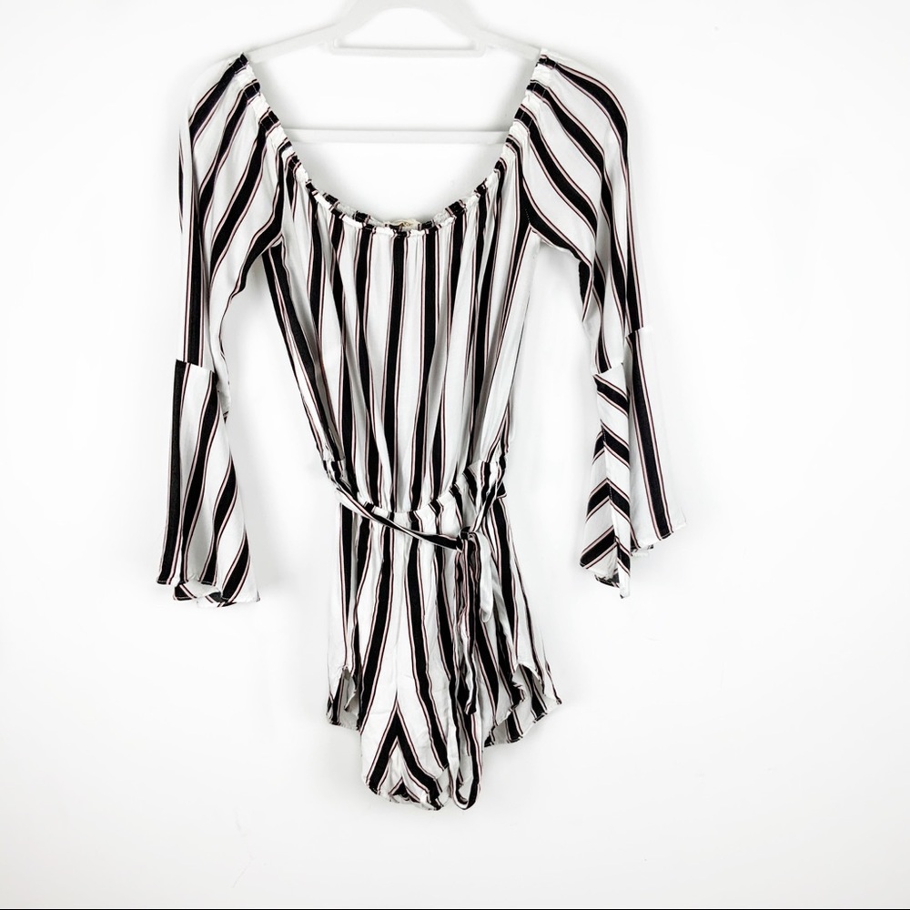 Silence + Noise Stripped Romper